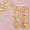 6 Grids/Box Metal Nail Charms - 3D Gold Moon Star