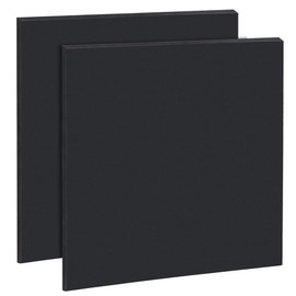 BENECREAT 2pcs PVC Foam Board Sheet, 30x30cm Square Black Foam PVC Plates Plastic Sheets for Crafts, Modelling, Art, Display, School Projects, 5mm Thick