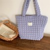 Petit-Germe Popcorn Bag, Tote Bag, Waffle Bag, 06.purple