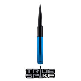 TRUE SPIKE 9 inch Blue Black TIP PENETRATOR Fat Bullet Antenna with Anti-Theft + Copper Coil in Heavy Gauge CNC Machined Billet Aluminum Short Compatible with Toyota FJ Cruiser