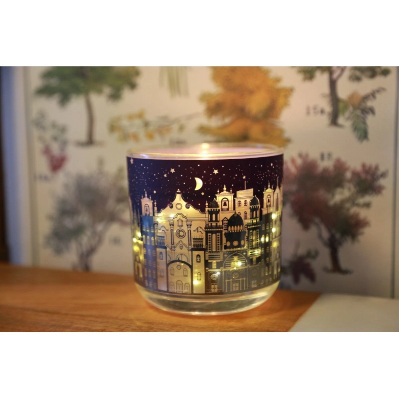 Fresh Orange Blossom Scented LED-Glow Scented Candle| Unique STAR CITY