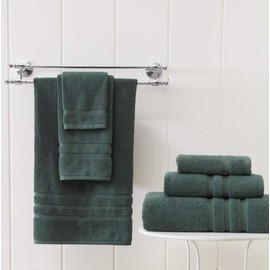 VETERAN TEXTILE LLC, Luxury Hotel & Spa, Turkish Cotton Dark Green Towels Bathroom Sets | 6 Pieces Dark Green Bath Towels | Soft and Absorbent Green Towel Set for Your Bathroom