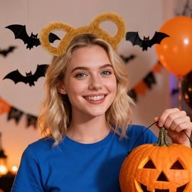 Diadema con orejas de ardilla, disfraz de ardilla para Halloween, accesorios para fiestas de cosplay.