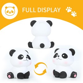 H&W Panda Money Bank, Shatterproof Piggy Bank, First Coin Bank, Best Christmas Birthday Home Decoration （WK041-D6）