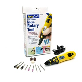 Rotacraft RC03USB 3.6V Cordless Micro Rotary Tool with 12 Accessories