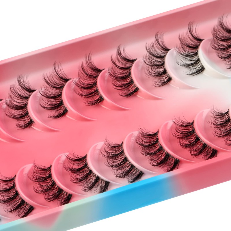 Half False Eyelashes, 10 Pairs False Eyelashes, Russian Strip Lashes,