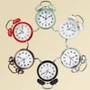 Bernhard Products Analog Alarm Clock 4" Twin Bell Vintage Red