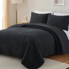 Lavsiry Black Quilt King Size with Pillow Shams, Summer Soft