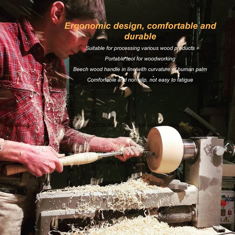 Wood Carving Chisel Set Kit Sculpture Hand Tools Mushroom Handle