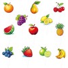 Ercadio 36 Pcs Double Sided Fruit Cupcake Toppers Fruit Combination