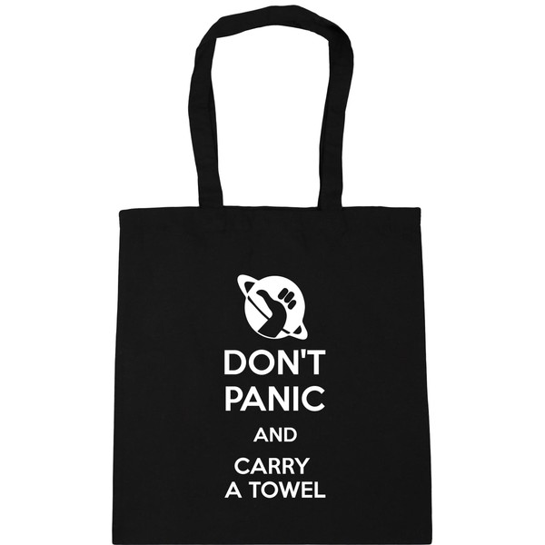 Hippowarehouse Don't Panic And Carry A Towel Tote Shopping Gym