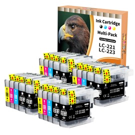 20x Printer Cartridges Compatible with Brother LC-221 LC-223 for DCP-J4120 DCP-J562 MFC-J4420 MFC-J4620 MFC-J4625 MFC-J480 MFC-J5320 MFC-J5620 MFC-J5625 MFC-J5720 MFC-J680 MFC-J88 0 dw