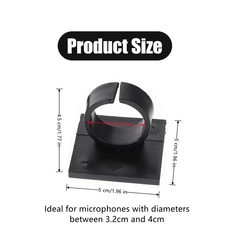 4 PCS Microphone Clips Universal Microphone Holders Microphone Bracket Clips
