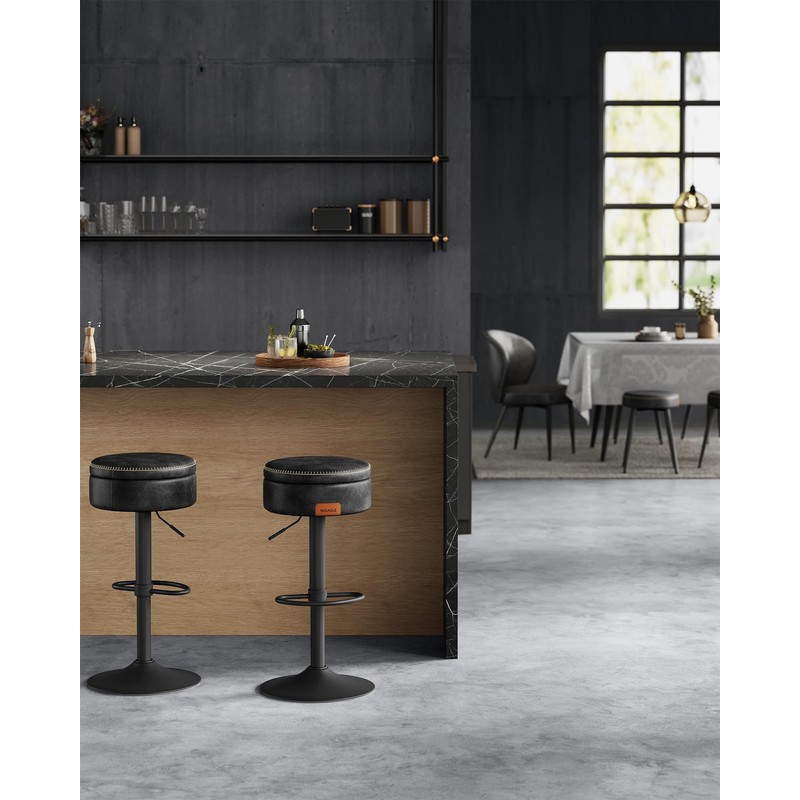 VASAGLE EKHO Collection - 360° Swivel Bar Stool, Height Adjustable
