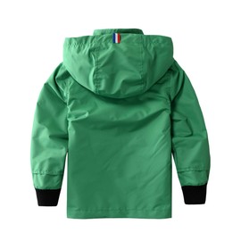 Hiheart Boys Girls Waterproof Hooded Jackets Cotton Lined Rain Jackets Green 6/7
