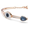 Pulsera Oro Rosa Con Ojo Turco Y Zafiro Protección Elegante