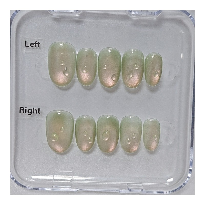 Dew Guava Homemade Nail Tips - Almond / 이슬 구아바