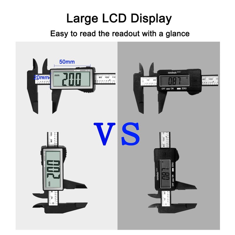 Kynup Digital Caliper with Large LCD Screen, Digital Calliper, Millimeter/Inch