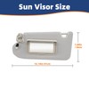 Replacement Left Driver Sun Visor with Gray Illuminated Mirror for