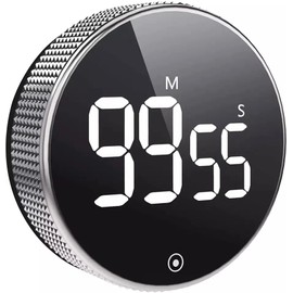 Stylish Digital Kitchen Timer with Large Clear Display - Magnetic Back for Fridge Mounting, Dual Mode Countdown & Stopwatch, Easy-to-Read, Ideal for Cooking, Baking, Gym, Classroom - Sleek Design