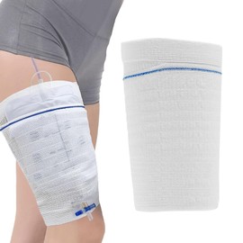 DHinkyoung Catheter Leg Bag Holder,Washable Reusable Catheter Sleeves Urine Leg Bag Holder,Fabric Urinary Drainage Bag Stay in Place Urine Bags for Legs, Catheter Stabilization Device (Medium - 1 Pcs)