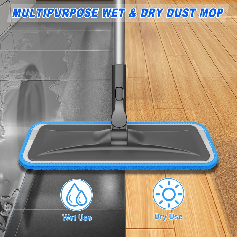 Microfiber Mops for Hardwood Floor Cleaning - BPAWA Flat Floor
