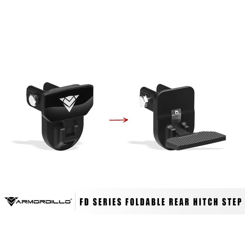 Armordillo FD Series 5" Foldable Rear Hitch Step|Compatible for Class