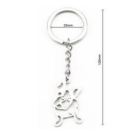 MUCOOS French Bulldog Key Chain,Dog Keychain for Pet Lovers,Dog Man Key Chain for Teacher and Women,Graduation Keychain, Friendship Keyring