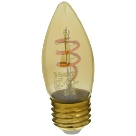 Satco S9970 Medium Light Bulb in Bronze/Dark Finish, 3.50 inches, Base, Transparent Amber