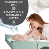 Organic Cotton Contoured Baby Changing Pad w/Waterproof Foam Mattress, includes