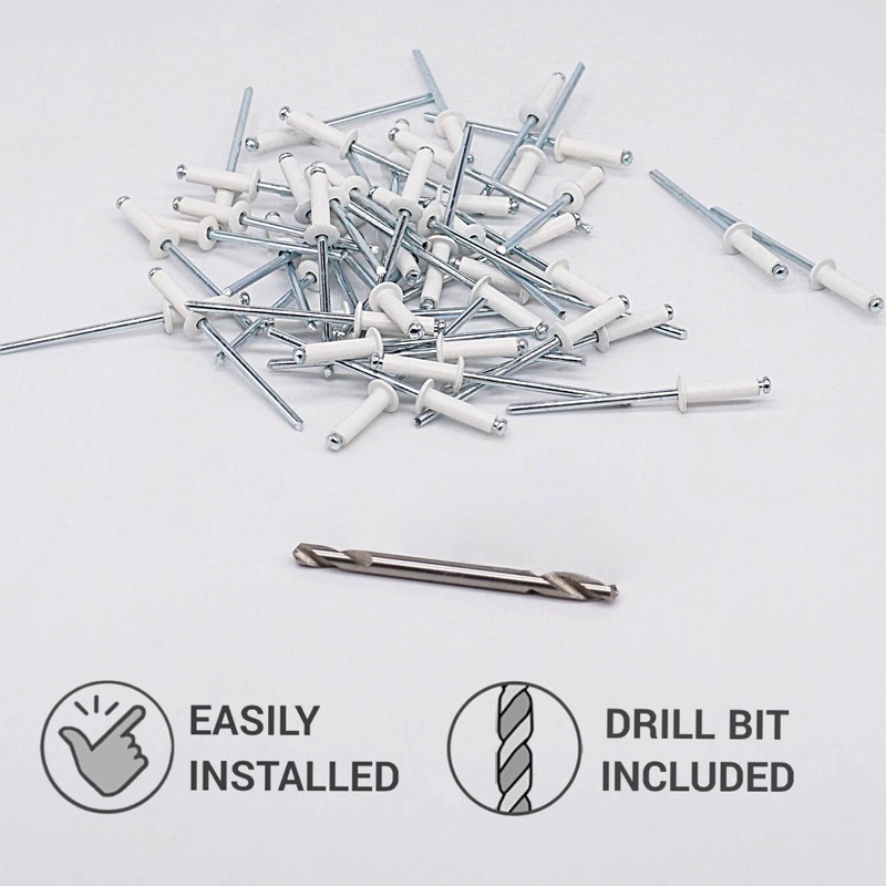 SKIR'CO Pack of 100 Painted Blind Rivets 3.2 x 12