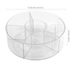 2 x 25 cm Lazy Susan Turntable Transparent, 6 Compartments