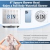 8" For California Rainfall Shower Head with Handheld Combo, Upgrade
