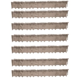 Suncast Quick Edge Resin Material 35 Inch Single Strip Natural Stone Lawn Border Edging for Patio, Gardening & Landscaping, Flagstone (7 Pack)