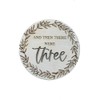 And then there were three Wooden Disc Birth Pregnancy Family