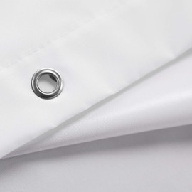N&Y HOME Nylon Hotel Shower Curtain or Liner, Machine Washable, Water Resistant, White, 72 x 72 inches