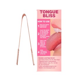 Tongue Bliss Copper Tongue Cleaner For Kids & Adults Stainless Steel Tongue Scraper For Fresh Breath (Copper Pack of 2)
