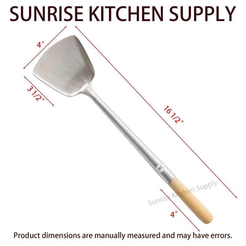Sunrise Kitchen Supply Commercial Grade Wok Spatula (Shovel 15.50" (#3))