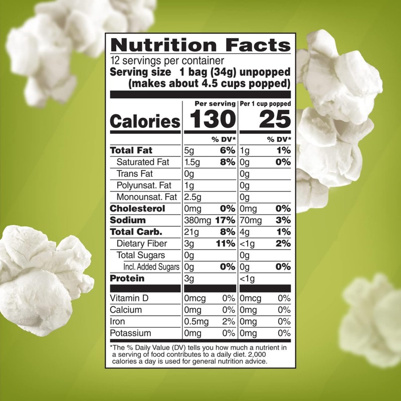 Orville Redenbacher's Avocado Oil & Sea Salt Microwave Popcorn -