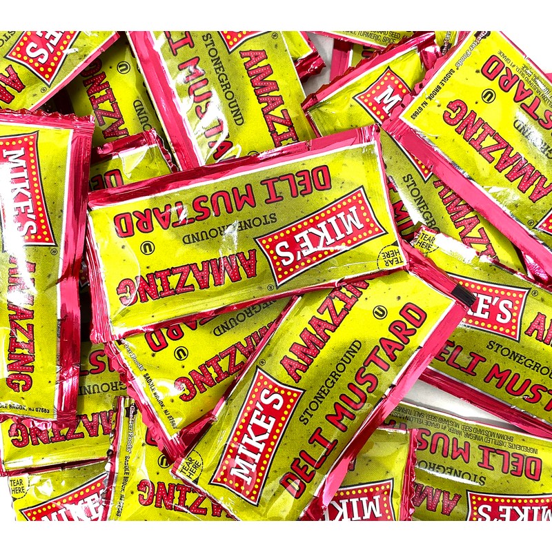 Crait Mike's Amazing Deli Mustard Packets 50 Pack Mustard Packets,