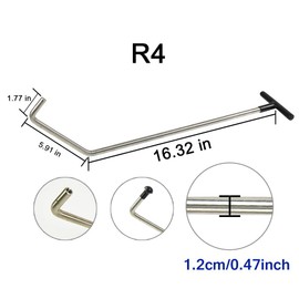 LadyRosian Paintless Dent Repair Tool Kit Dent Removal Rods Set Stainless Steel Tools with S-Hook for Car Body Dent and Hail Damage Repair