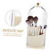 Ciieeo Rotatable Makeup Brush Organizer with Lid Stylish Transparent Cosmetic
