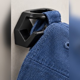 Adhesive Hat Racks for Wall & Door – Plastic No-Drill Cap Holder Hooks for Closet & Everyday Hat Storage