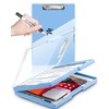 Clearview Clipboard with 2 Storage, Dry Erase 8.5x11 Heavy Duty