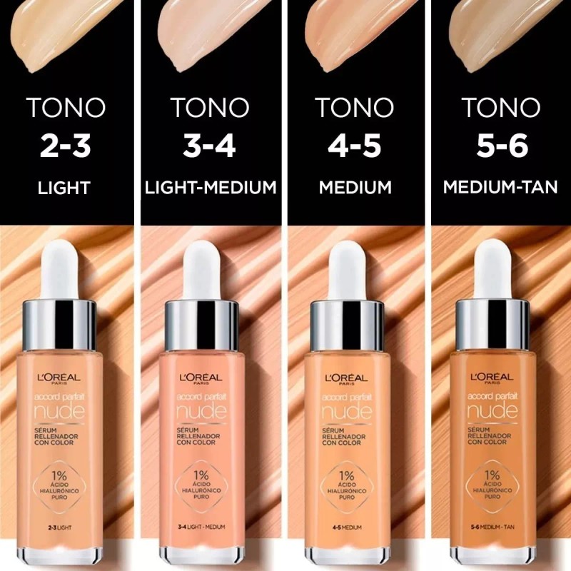 L'Oréal Paris Serum Loreal Color Ácido Hialurónico True Match Nude