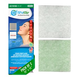 RV Air AC Filter - Air Conditioner Replacement Filters - RV Air Cleaner - Camper Accessories for Travel Trailers - Easy to Install Air Vent Filter -16 x 16 x 0.75 (2 Filters for AC 1616G)