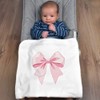 Azeeda 'Pink Bow' Cotton Baby Blanket/Shawl (BY00039371)