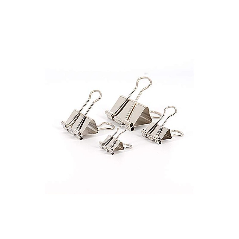 Binder Paper Clips, Assorted Sizes Set (Mini, Small, Medium, Large)