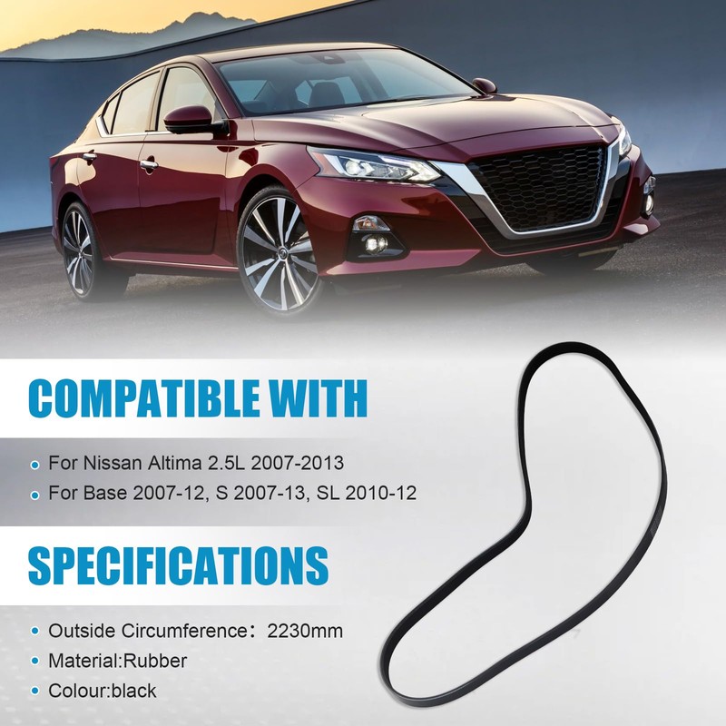 RemaxCrope Serpentine Drive Belt Replacement for Nissan Altima Base S