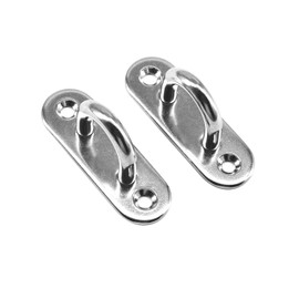jinrowphee Pack of 6 M6 Ellipses Stainless Steel Eye Plate Deck Door Buckle U-shaped Ceiling Mounting Rings Hanger